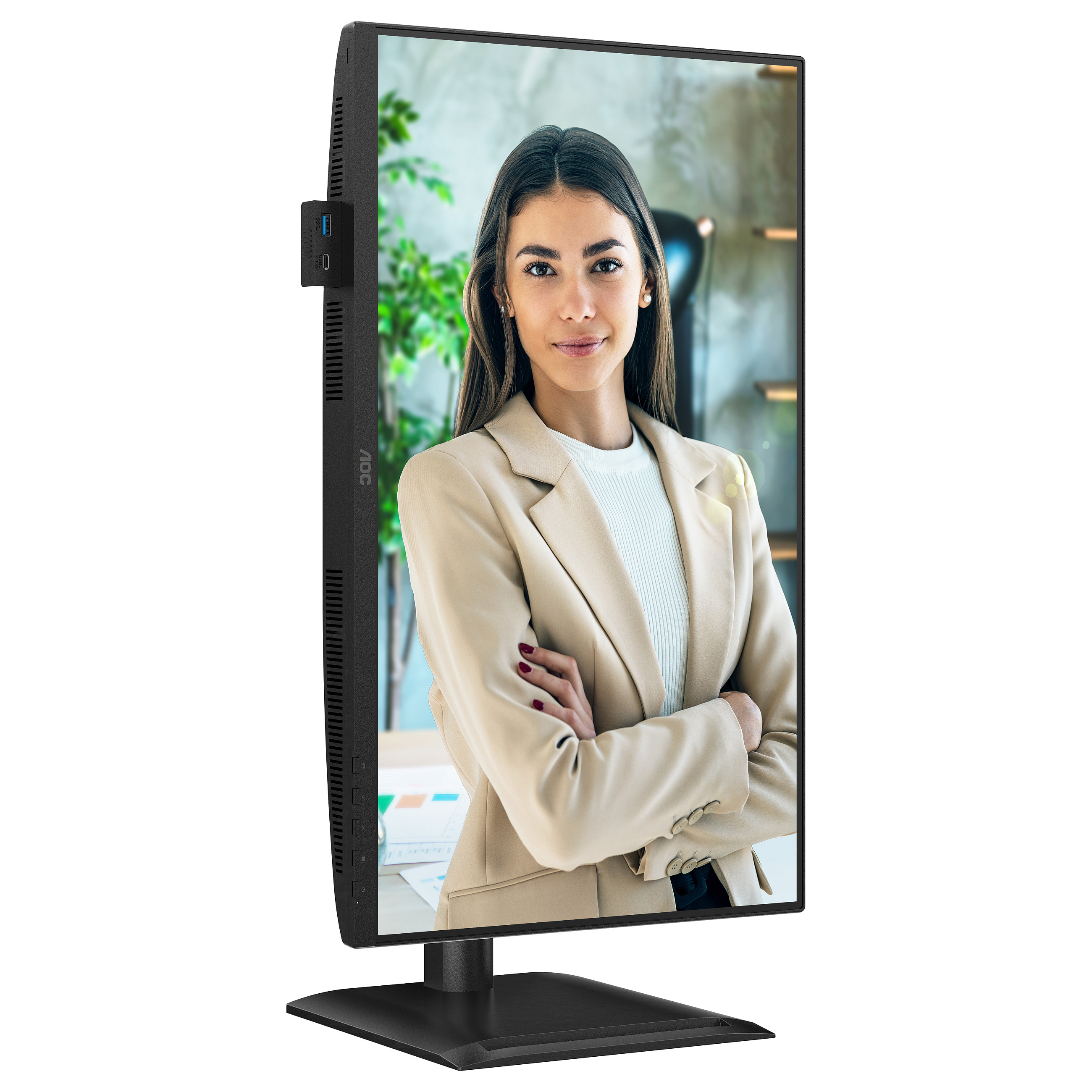 Monitor AOC 24P4U / 23.8" / Full HD IPS / 120 Hz / 4ms / USB +USB-C + VGA + HDMI + DP - Zezë - 12
