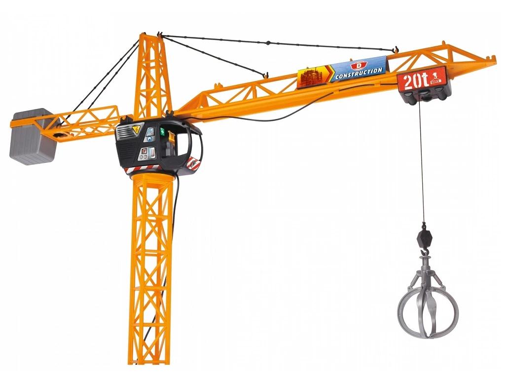 Lodra Dickie Toys Mega Crane / Cable Remote Control / 120 cm / 350° Rotation / Grasping Arm / Loading Platform / 6x AA / 3+ - Portokalli/Zezë - 3