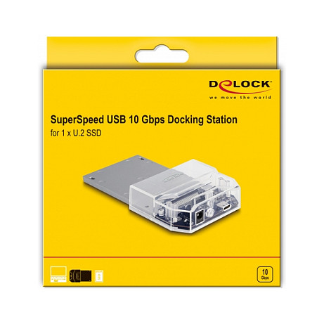 Docking Station për SSD DeLOCK / 1×U.2 SSD - 7