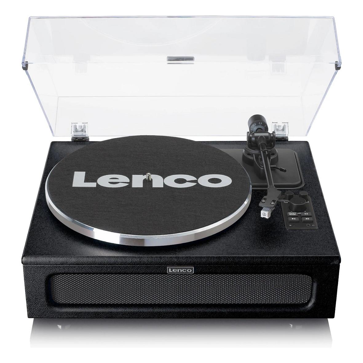 Gramafon Lenco LS-430BK, Me rrip, Bluetooth, 40 W RMS, Kuti prej metali, plastike dhe lëkure sintetike - Zezë - 2