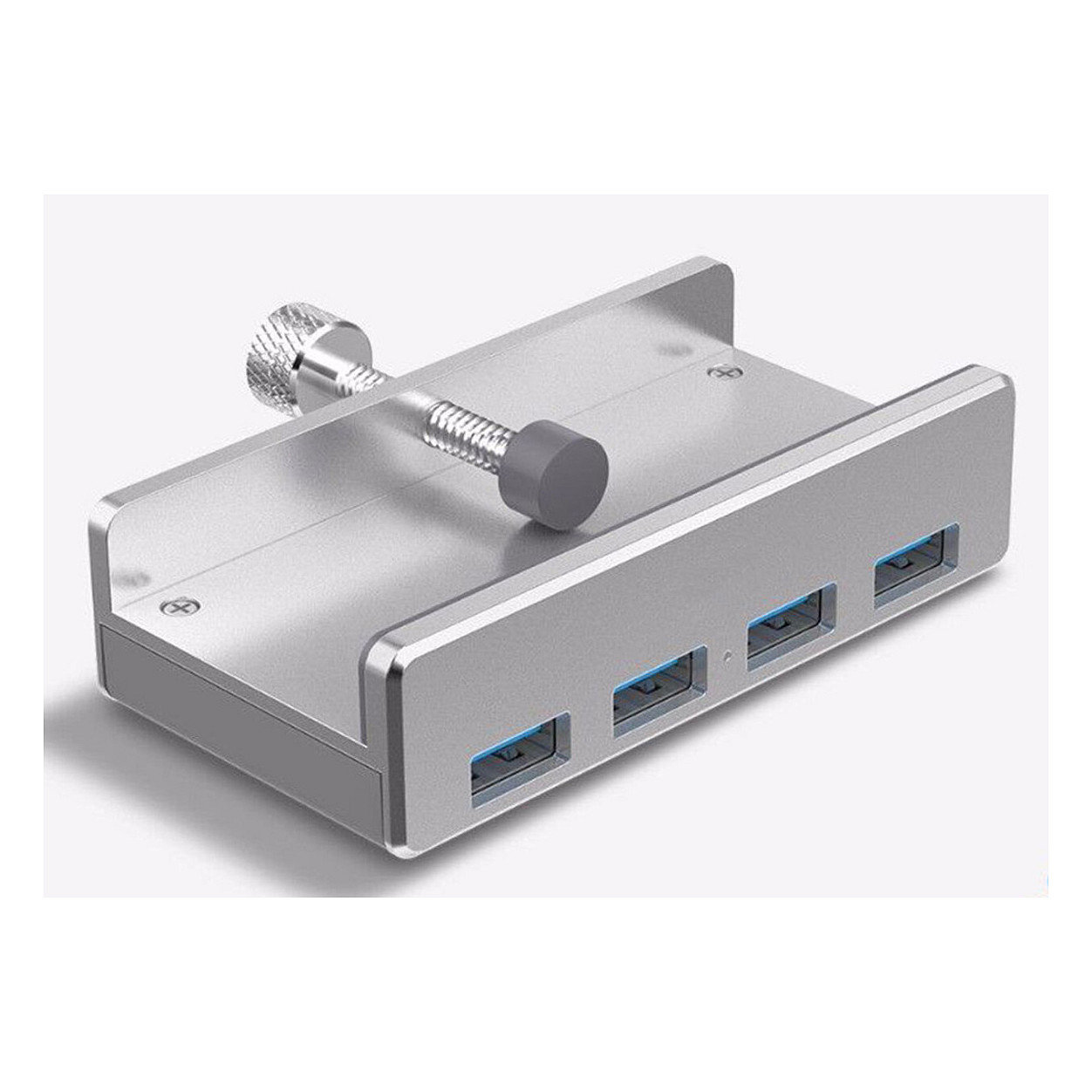 ALLNET USB 3.0 4-Port Hub Clip Design – High-Speed 5Gbps Black Desktop USB Expander - 1