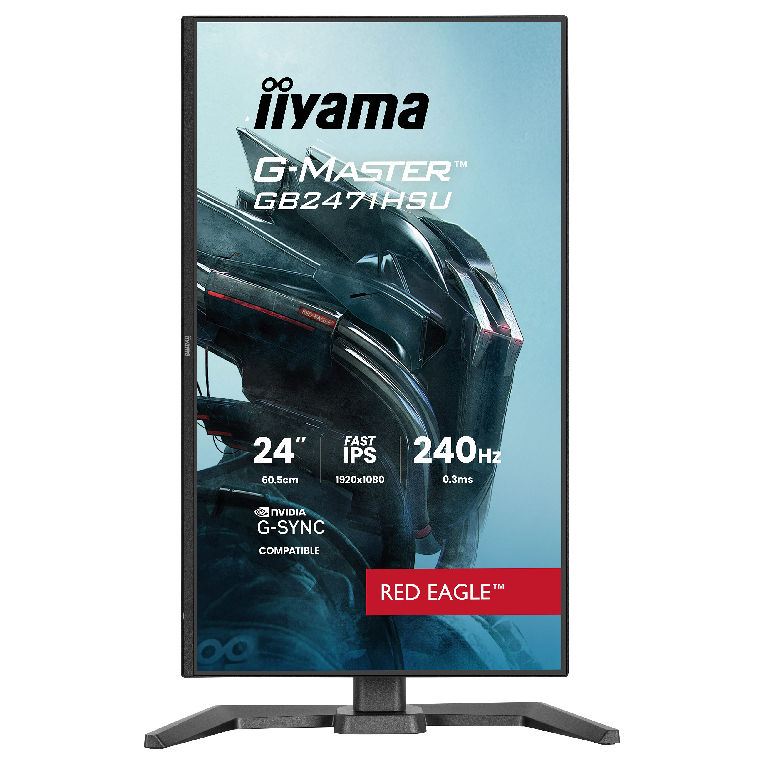 Monitor Gaming iiyama GB2471HSU-B1 / 23.8"/ Full HD Fast IPS / 240 Hz / 0.3 ms / HDMI+USB+DP+HDCP - Zezë - 2