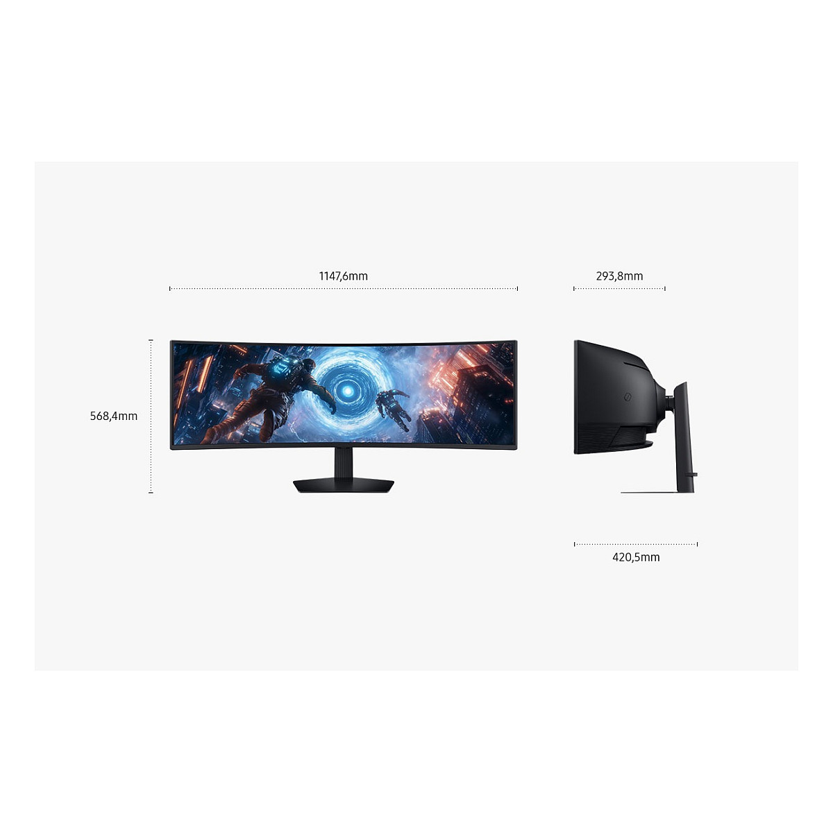 Monitor Gaming Samsung Odyssey G9 S49FG912EU / 49" / Dual QHD VA / LCD / 144 Hz / 1 ms / HDMI+USB+DP - Zezë - 5