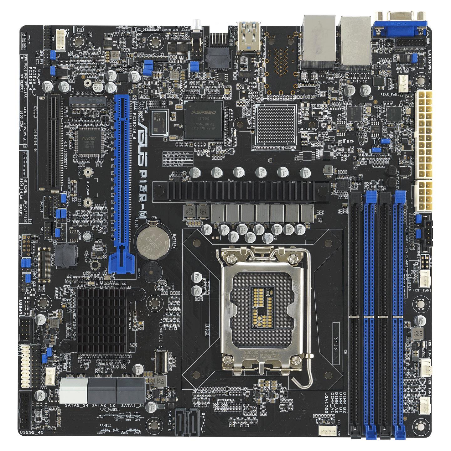 Pllakë Amë ASUS P13R-M / Intel LGA1700 / DDR5 / Micro-ATX / 1GbE LAN - 1