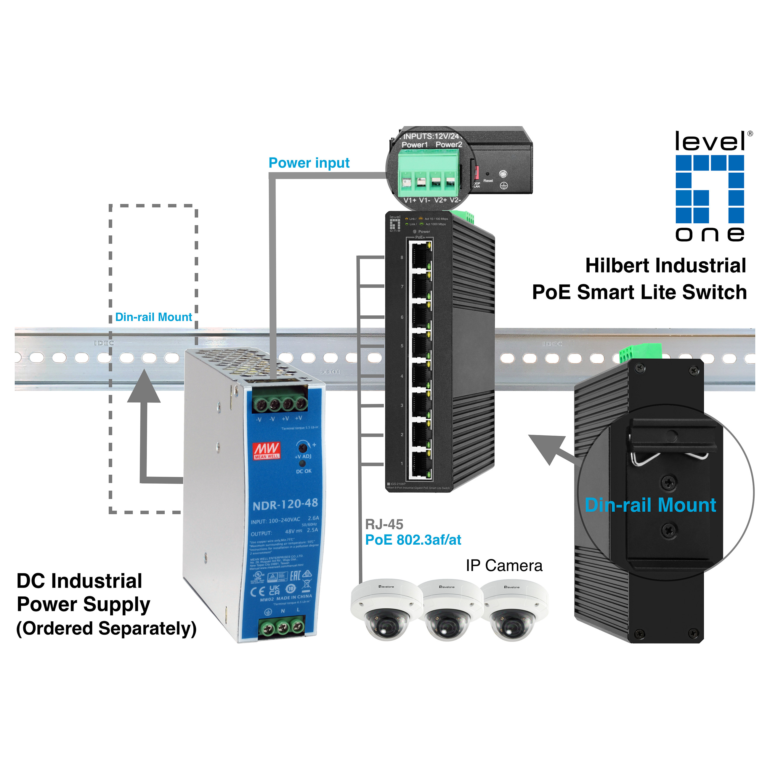 Switch 8x GE IGS-2108P 8xPoE Outputs schwarz - 4