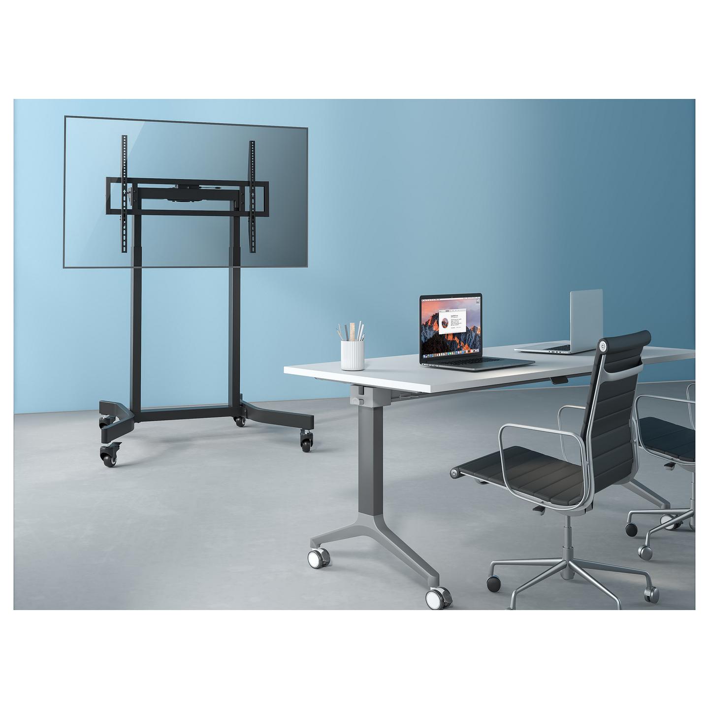 Mbajtëse për TV Equip 650632 , 55–100" , deri 120kg , stativ mobil , me rrota , lartësi motorike e rregullueshme , VESA 200x200–800x600 - Zezë - 10