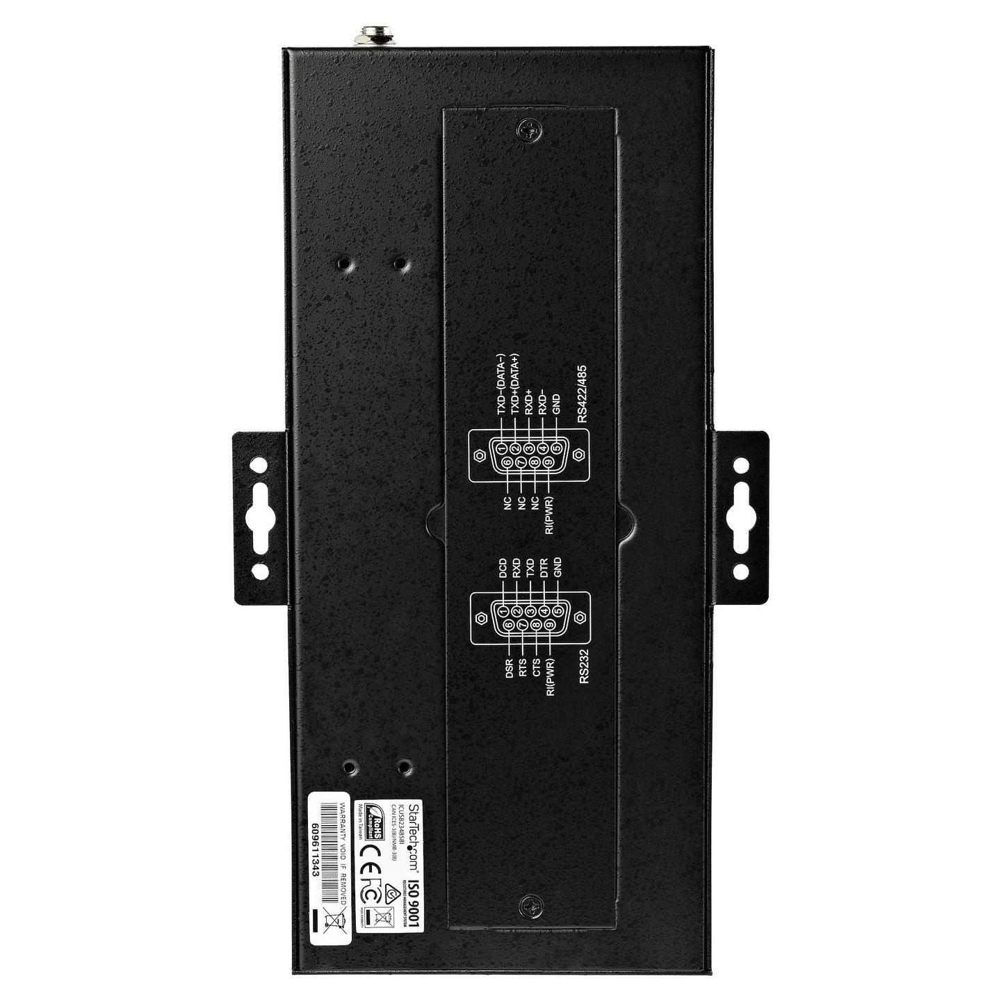 Hub Serial StarTech.com ICUSB234858I, USB 2.0 në 8x DB9, RS-232/RS-422/RS-485, 921.6 Kbps, Montim DIN – Zezë - 3