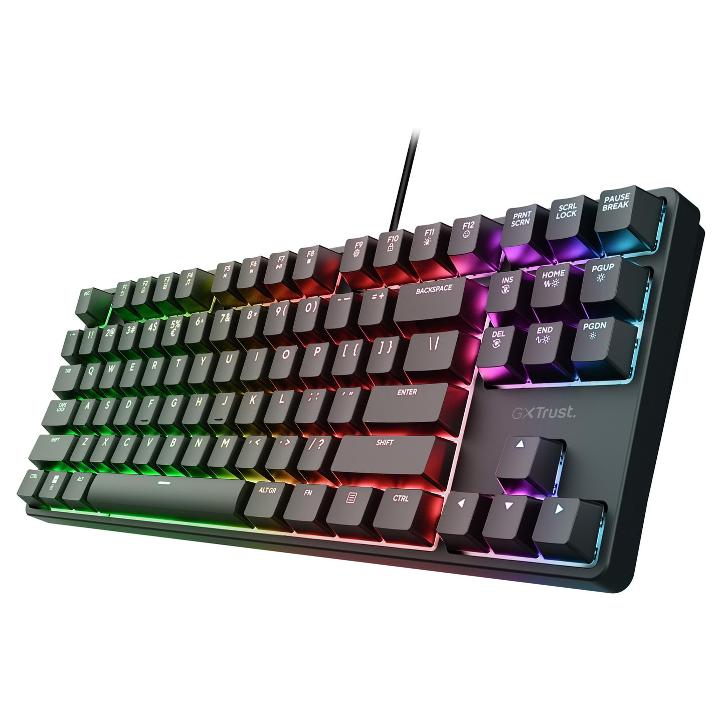 Tastierë Gaming Trust 26135 / Wired / QWERTZ / Mekanike / 80% / 87 Taste / USB - Zezë - 1