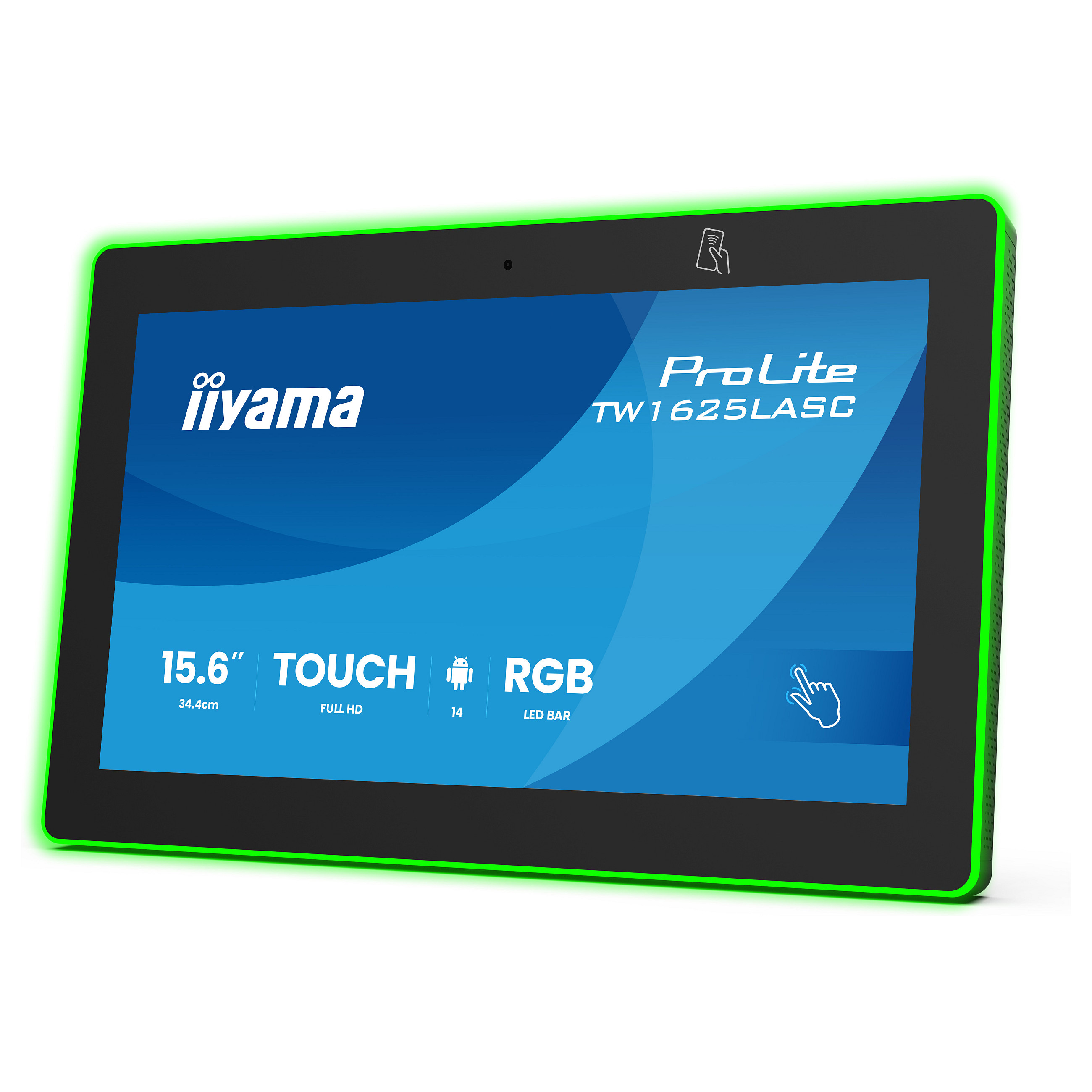 Monitor iiyama ProLite TW1625LASC-B3PNR / 15.6" / Full HD Touch IPS / 60Hz / 25ms / HDMI+DisplayPort+USB-C - Zezë - 4