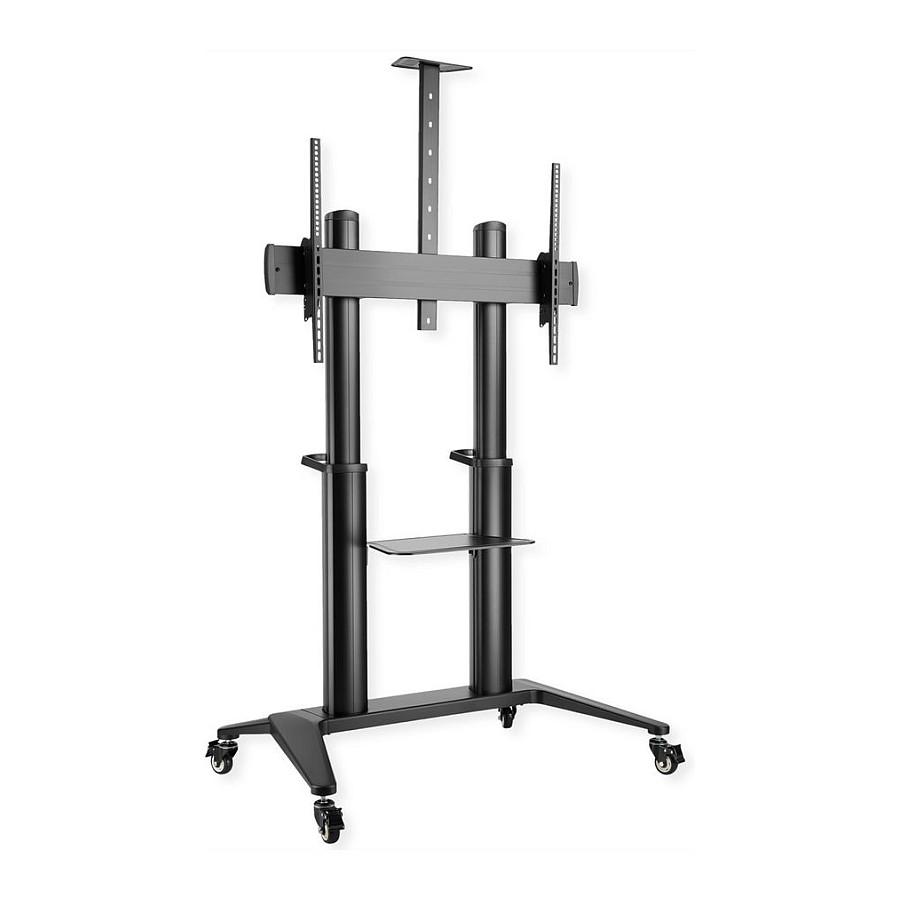Mbajtëse me Rrota për TV ROLINE 17.03.1263 / 70"-120" / 140kg / Rregullim Lartësie 1200-1650mm / Tilt +5° deri -10° - Zezë - 9