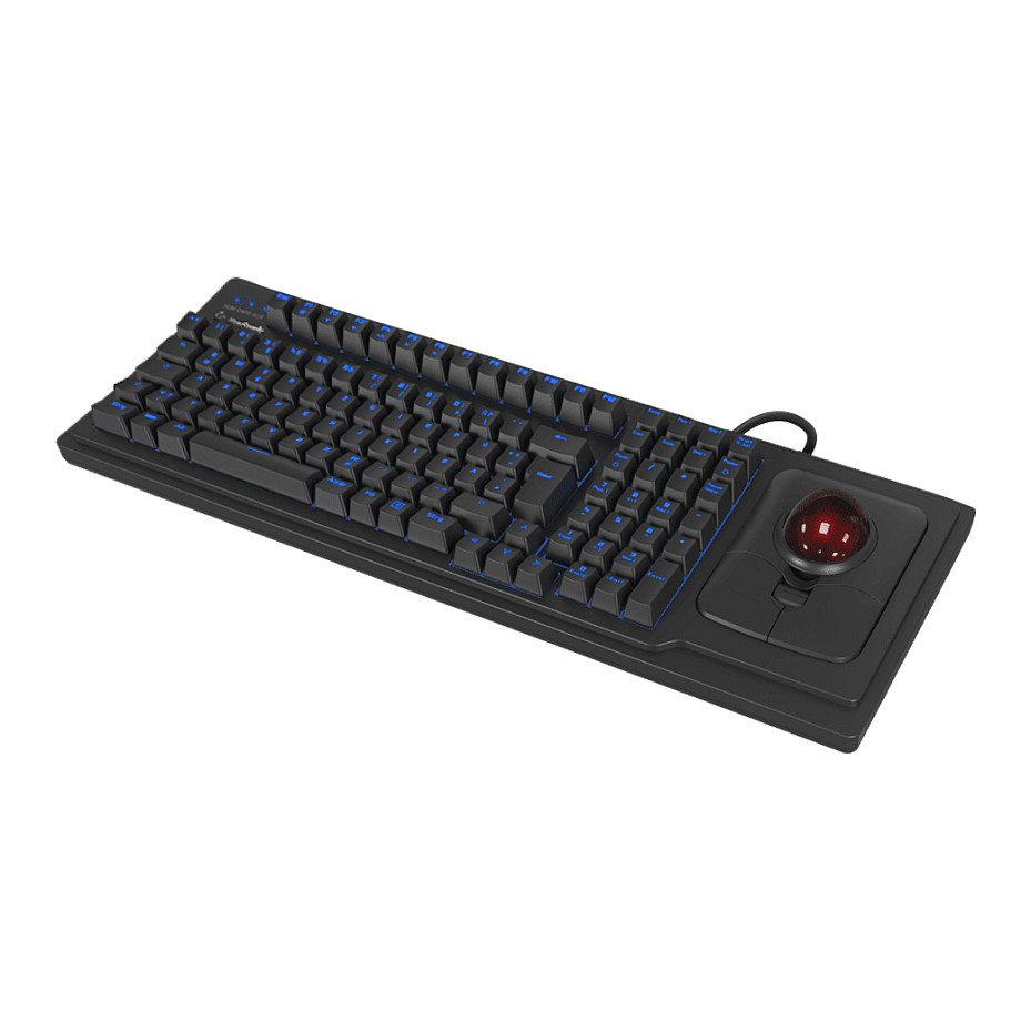 Tastierë me kabllo KeySonic KSK‑8202ELU‑T / Trackball - Zezë - 1