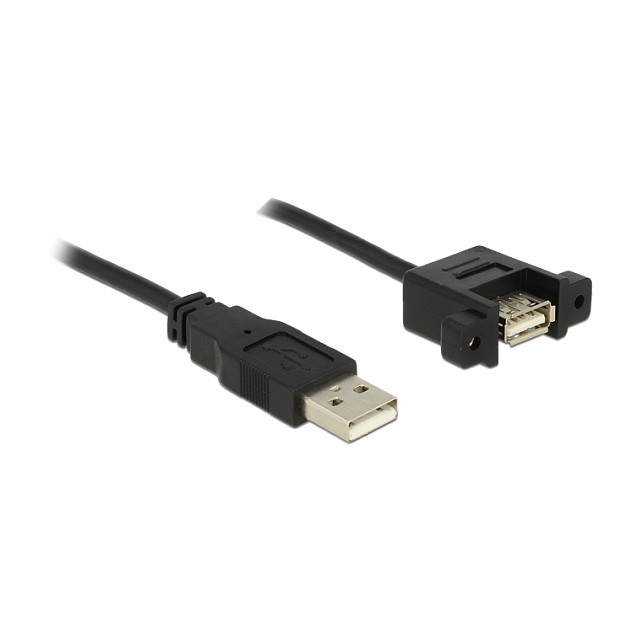Kabllo USB DELOCK USB 2.0 A Male → USB 2.0 A Female / 1 m – Zezë - 1