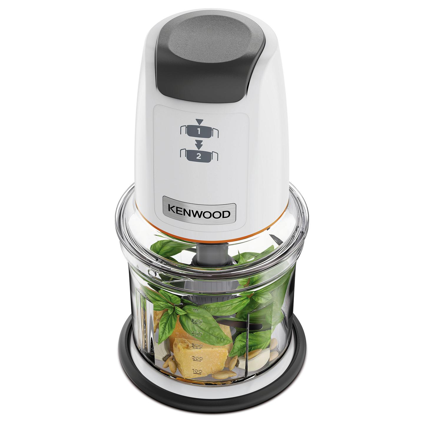 Grirëse Ushqimesh Kenwood Easy Chop CHP61.100WH, 500W, 500ml, 2 Shpejtësi, QuadBlade - Bardhë/Zezë - 2