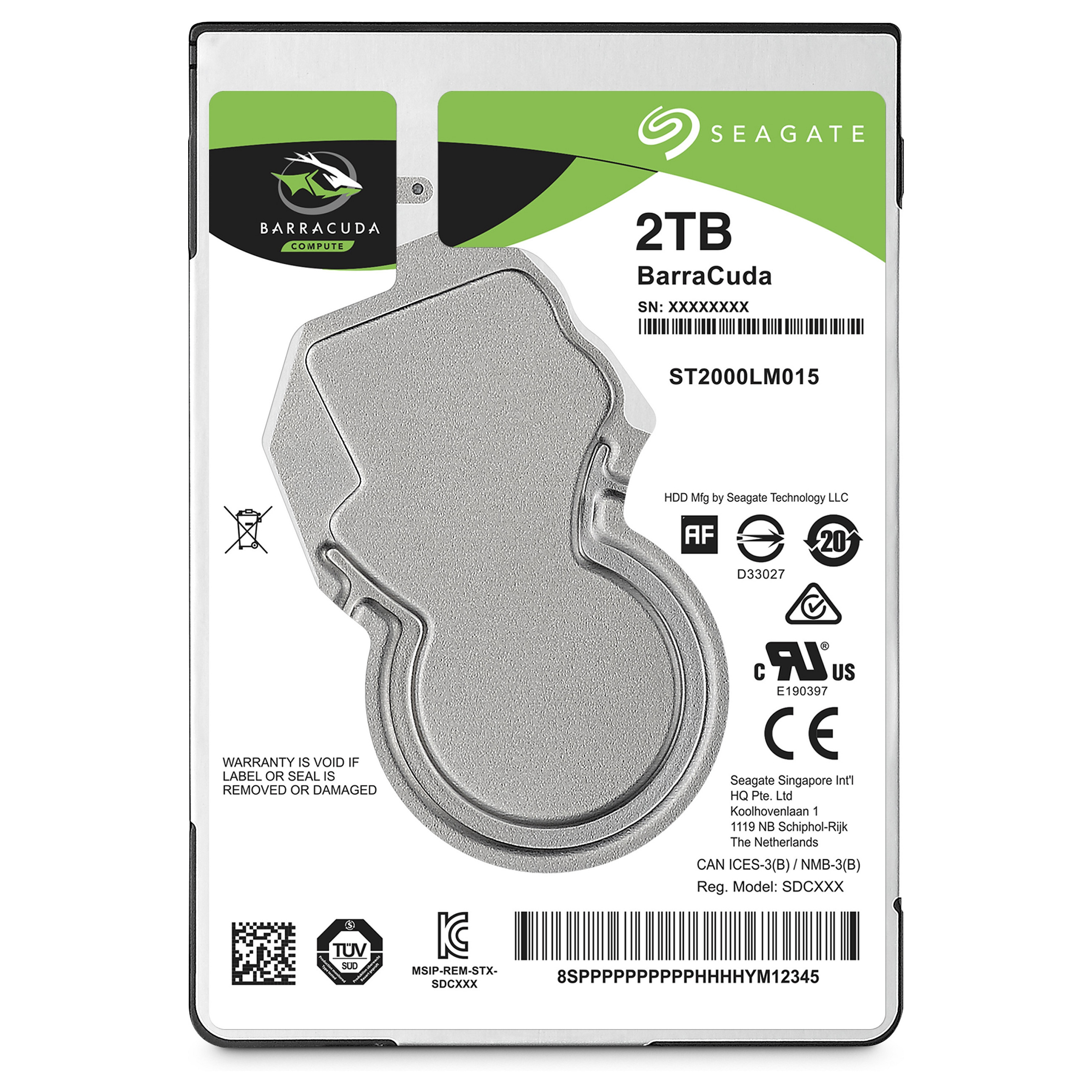 HDD e Brendshme Seagate BarraCuda ST2000LM015 / 2TB / 2.5" / SATA III / 5400 RPM / 128MB Cache