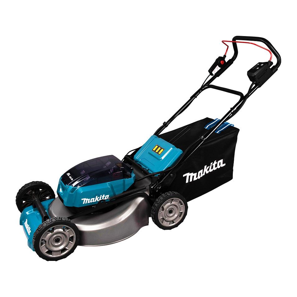Kositëse Bari me Bateri Makita DLM530Z, 2x18V, 53cm, 20–100mm, 70L, Brushless - Blu/Zezë