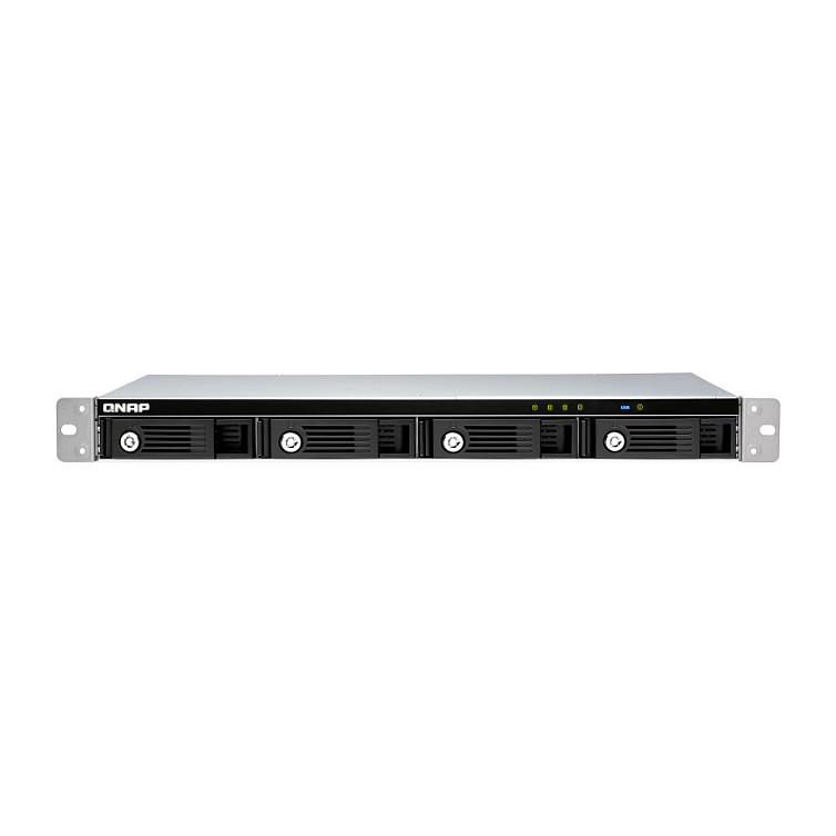 QNAP TS-433eU-4G 4-Bay 1U Short-Depth Rack NAS Server – ARM Cortex-A55, 4GB DDR4, Dual 2.5GbE - 2
