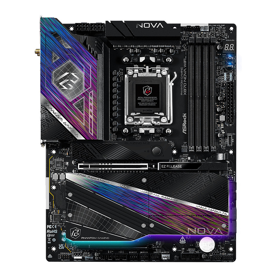 Pllakë Amë ASRock X870 NOVA WIFI / AMD AM5 / X870 / DDR5 / ATX / Wi-Fi 7 / 5GbE LAN