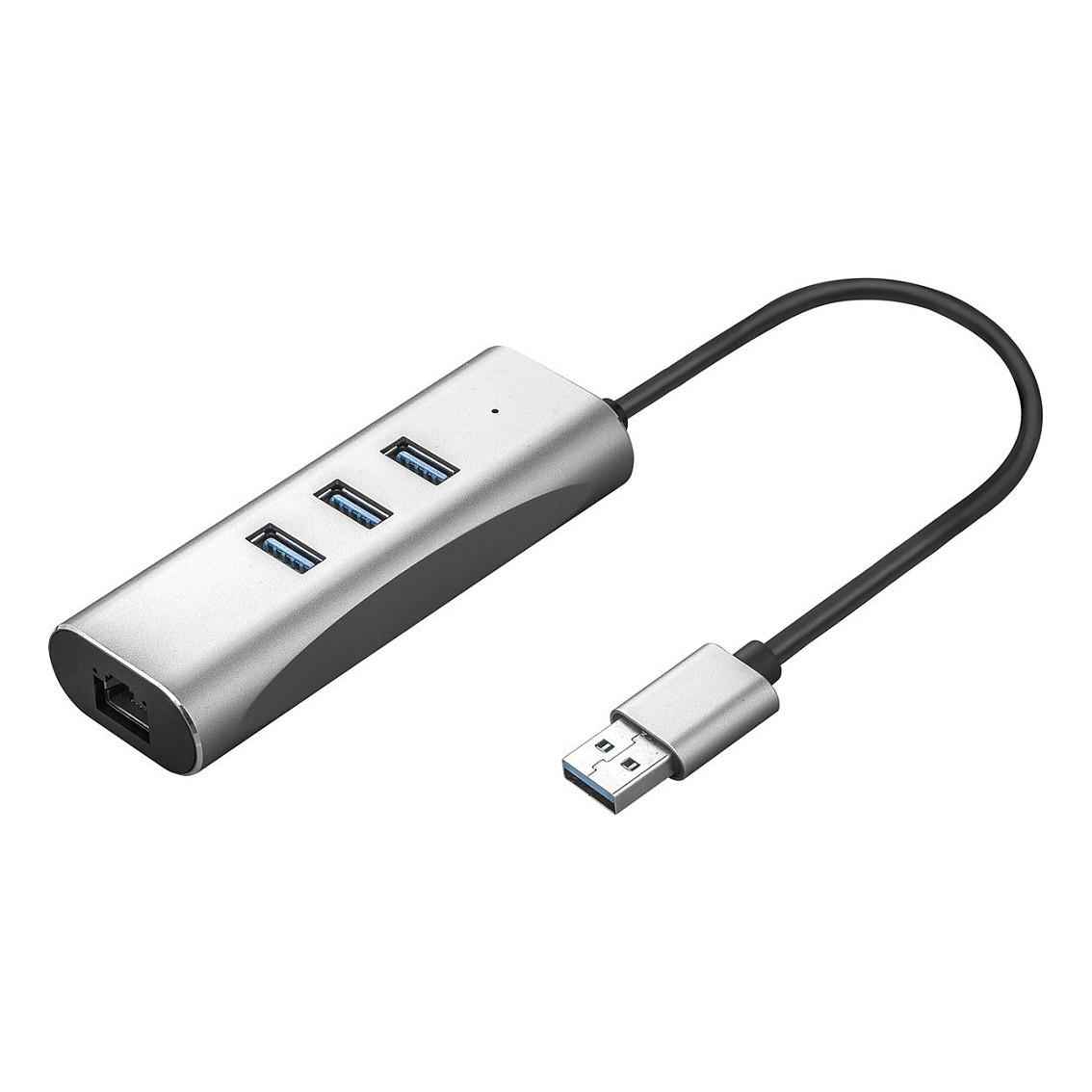 Hub VALUE 12.99.1116, 3x USB-A 3.2 Gen 1, Gigabit Ethernet, 5Gbps - Gri
