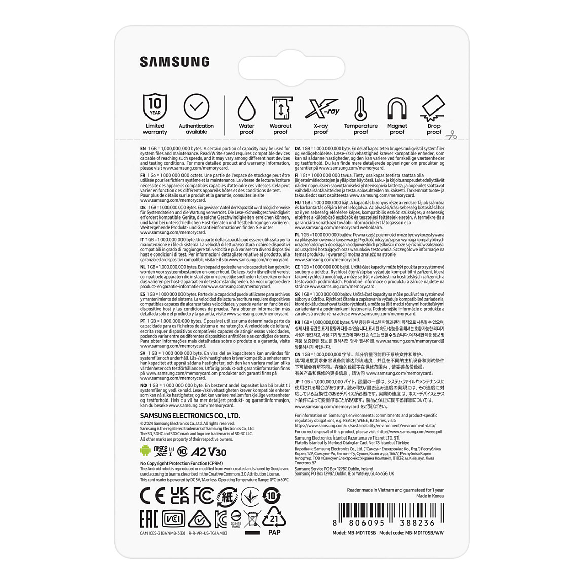 Kartë Memorie SD CARD Micro 1TB Samsung SDXC PRO Plus (2024) Reader - 6