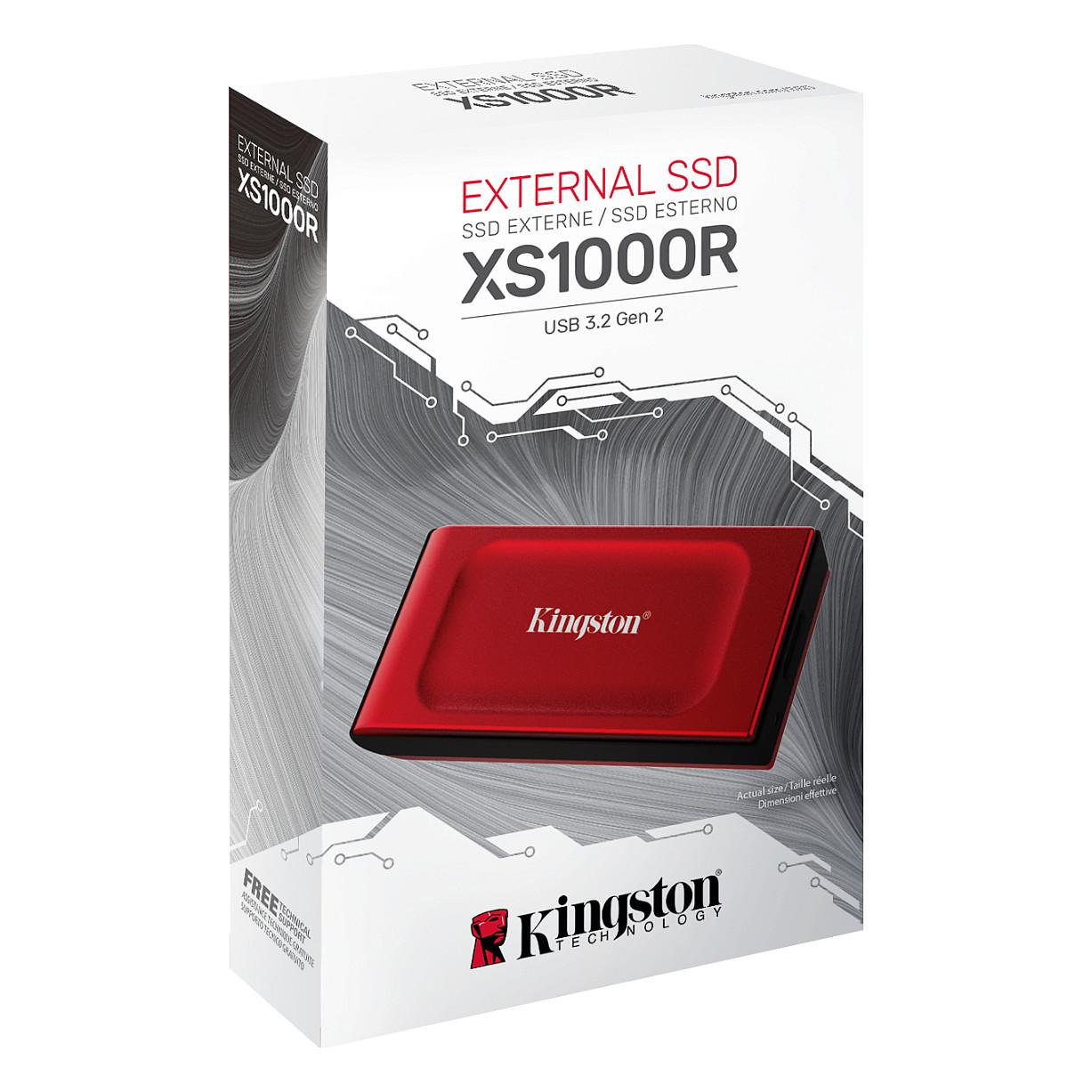 SSD e Jashtme Kingston XS1000 SXS1000R/1000G / 1TB / USB 3.2 Gen 2 / 1050MB/s Read / 1000MB/s Write – Kuqe - 5