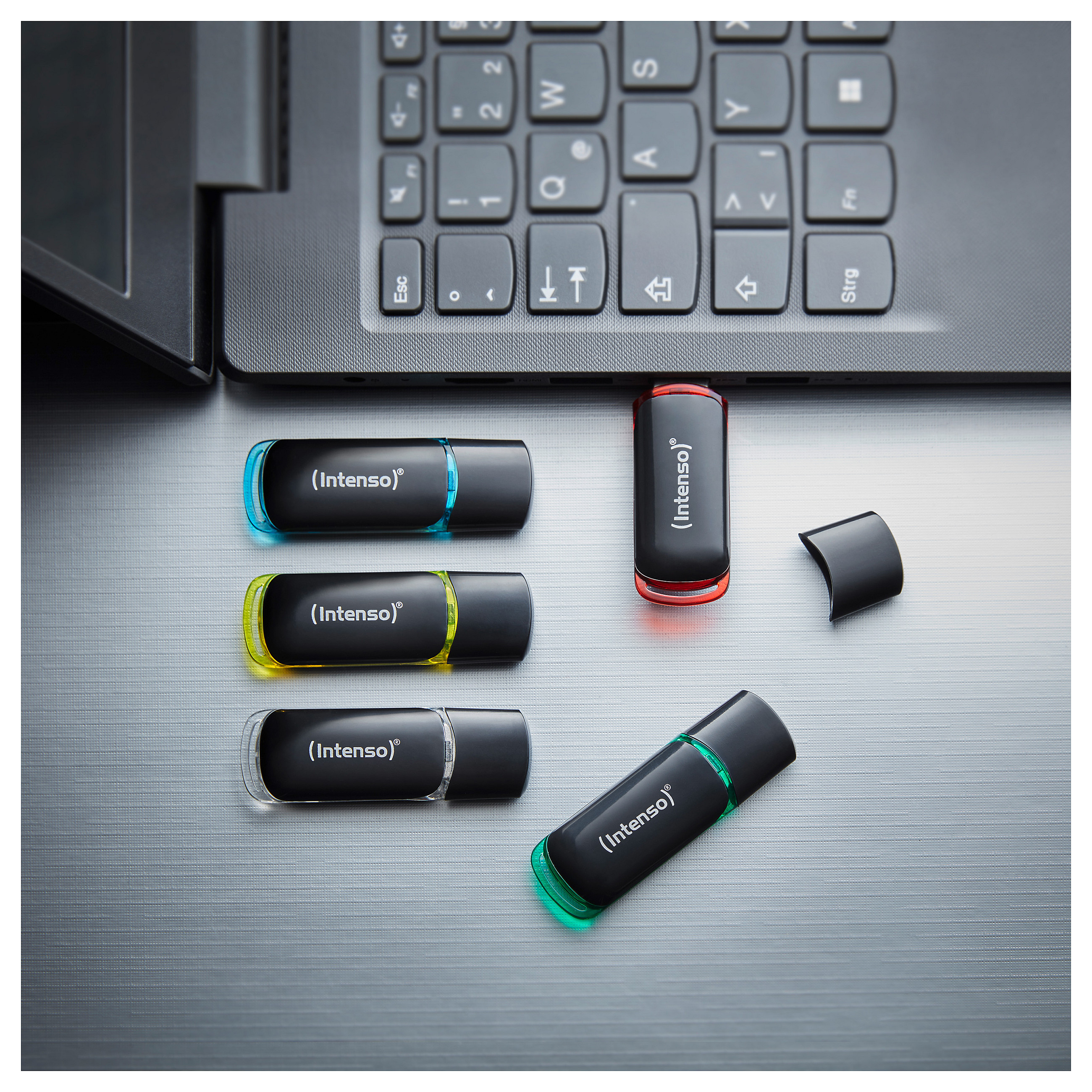 USB Flash Drive Intenso Business Line / 16GB / USB 2.0 / 5 Copë - Zezë - 4