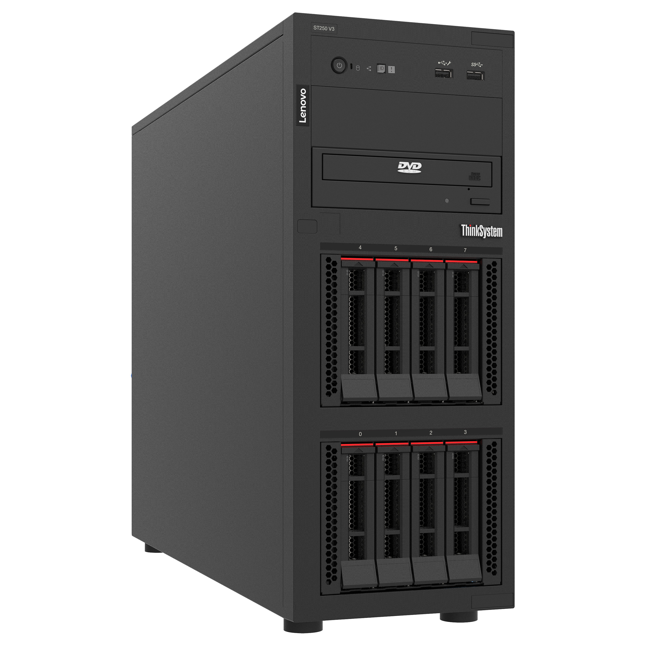 Lenovo ThinkSystem ST250 V3 Tower Server – Intel Xeon 6315P, 16GB DDR5 ECC, 800W, Lenovo XClarity Controller - 3