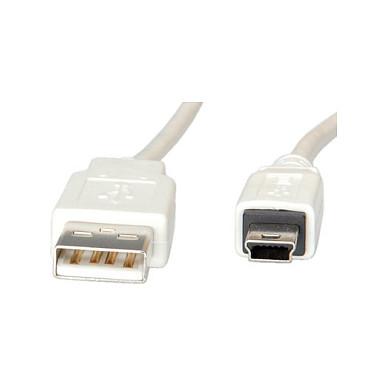 Kabllo USB VALUE / USB-A në Mini-USB 5-pin / USB 2.0 / 3m - Bardhë