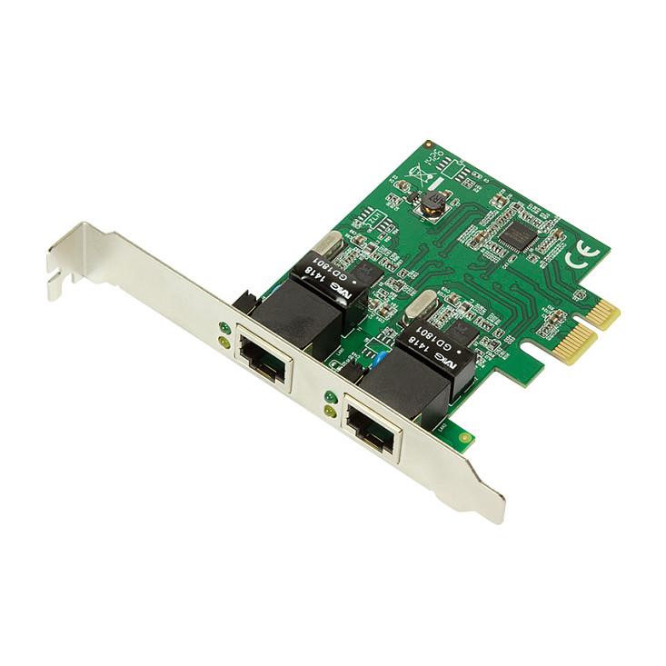 Karta të Rrjetit LogiLink PC0075, PCIe, 2x Gigabit LAN RJ45, 1000Mbps