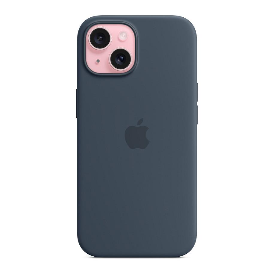 Case për Telefon Apple iPhone 15, Silicone, MagSafe - Blu e Errët - 2