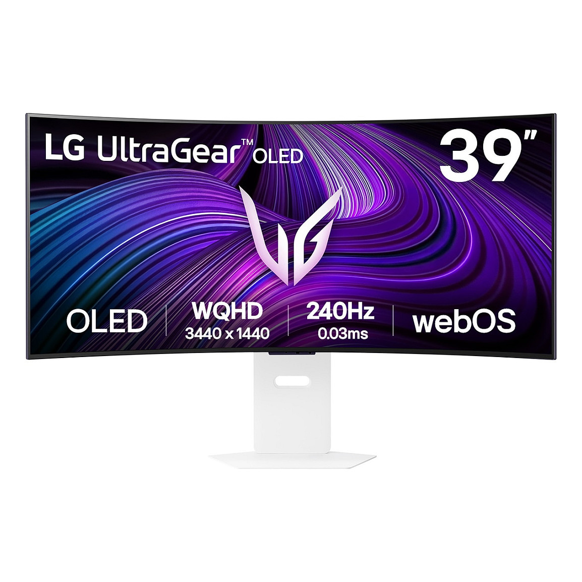 Monitor Gaming LG 39GX90SA-W / 39"/ Wide Quad HD / OLED / 240Hz / 0.03ms / USB-A + USB-C + HDMI + DisplayPort - Bardhë - 1