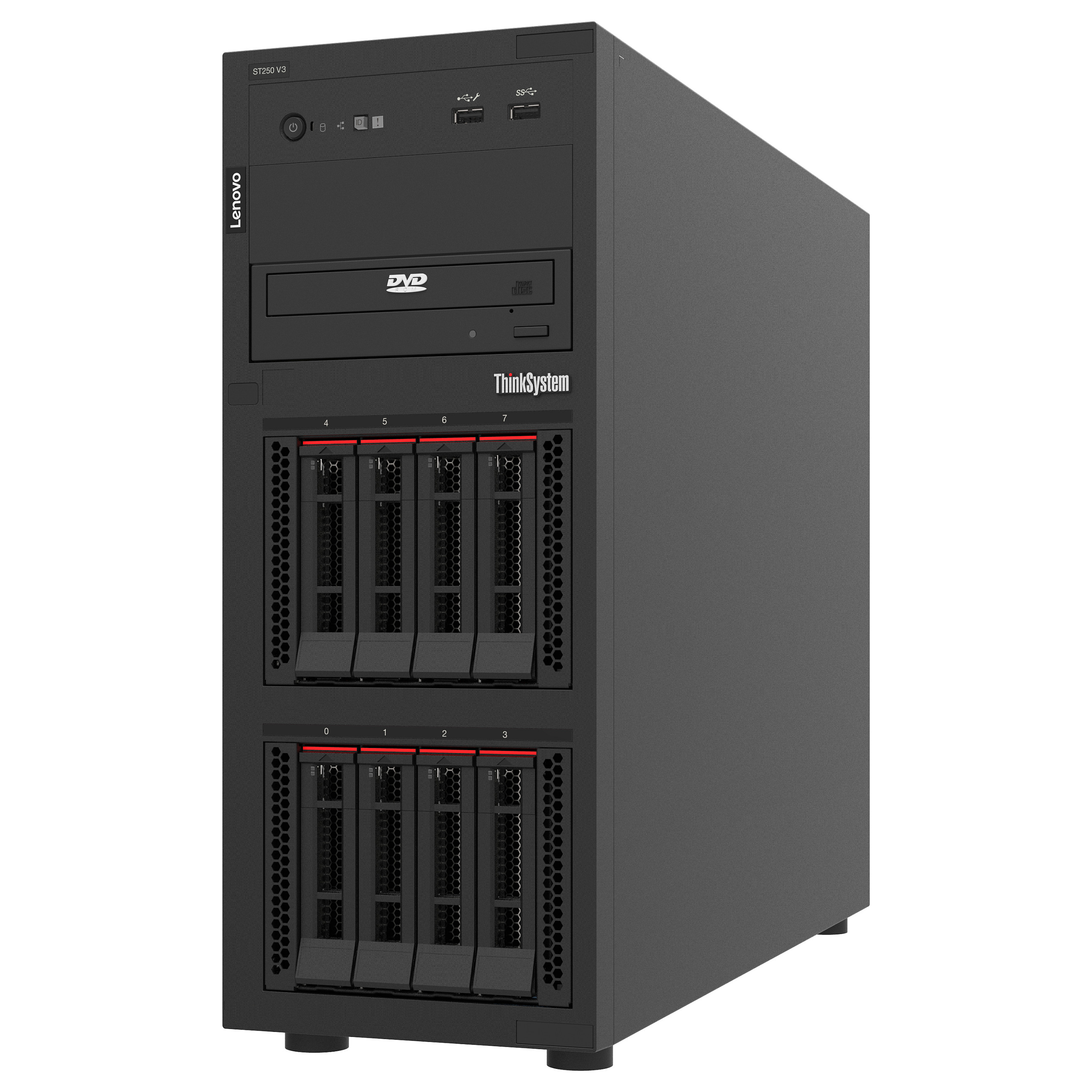 Lenovo ThinkSystem ST250 V3 Tower Server – Intel Xeon 6315P, 16GB DDR5 ECC, 800W, Lenovo XClarity Controller - 2