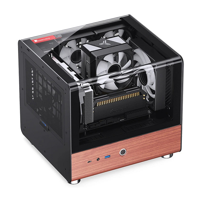 Kasë PC JONSBO TK-0 / Mini Tower / Mini-ITX / Tempered Glass / Wood - Zezë - 30