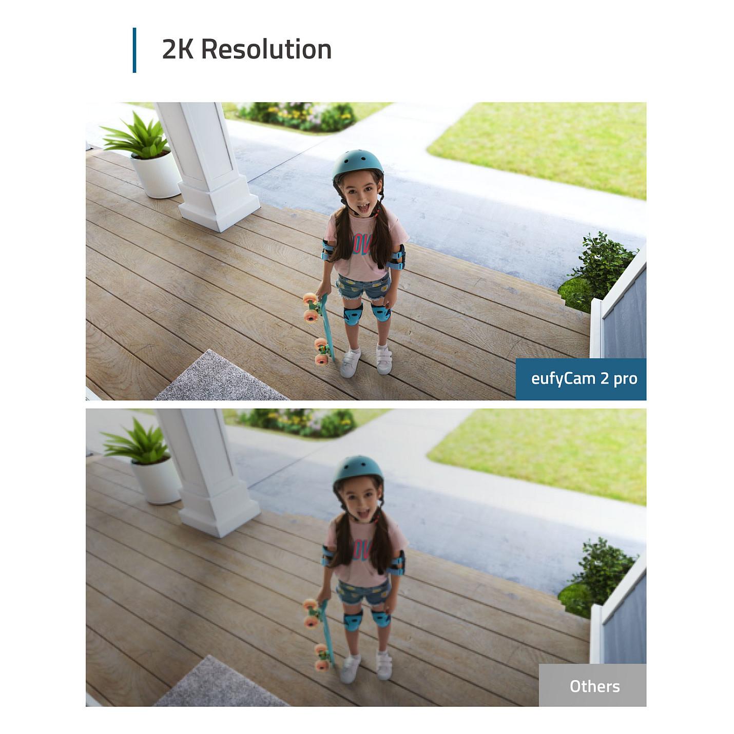 Kamerë Sigurie IP CCTV Eufy eufyCam 2 Pro 2-Cam Kit + HomeBase 2, 2K, 140°, Wi-Fi, IR, IP67 - Bardhë - 12