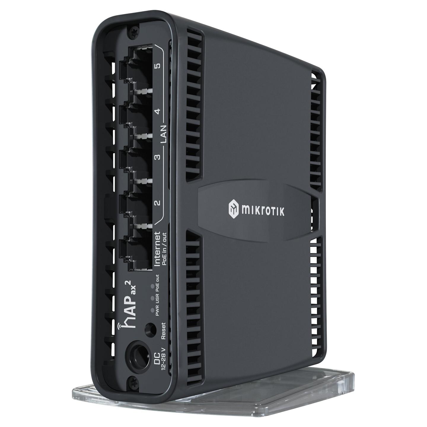 MikroTik hAP ax², Ruter Wi-Fi 6 AX1800, Dual-Band, 5× Gigabit Ethernet, PoE-In/PoE-Out, RouterOS – Zezë - 2