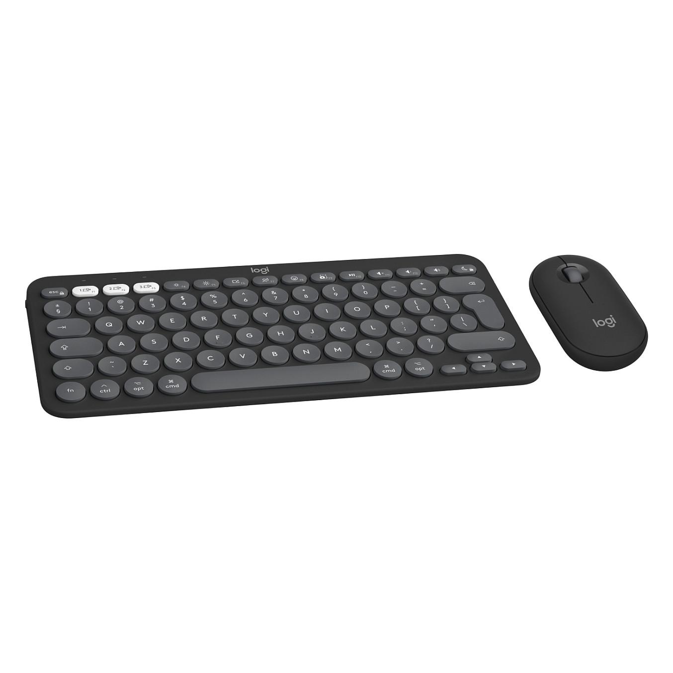 Combo (Tastierë & Maus) Logitech Pebble 2 Combo for Mac, Mini, QWERTY US, Bluetooth + Logi Bolt - Grafit - 7