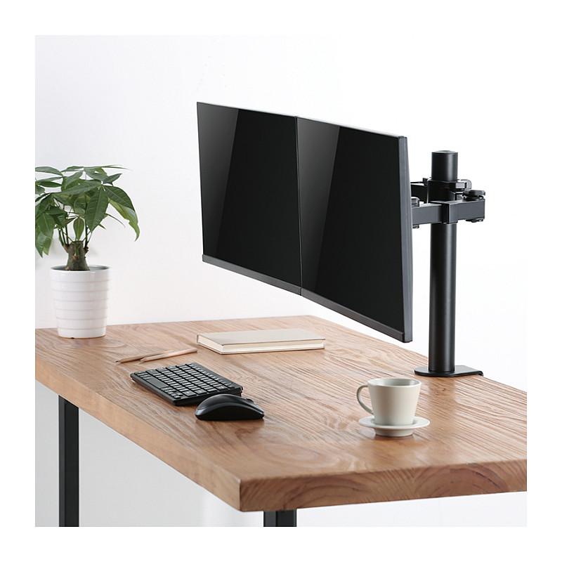 Mbajtëse për Monitor LogiLink BP0106 / 2 Monitorë / 17–32" / deri 12kg për Monitor / VESA 75x75 & 100x100 / Full Motion / 380mm - Zezë - 6