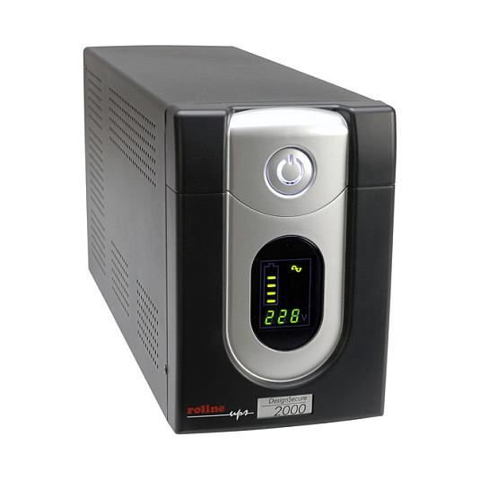 UPS ROLINE DesignSecure 2000, 2000 VA, 1200 W, Line-Interactive, 6 Priza IEC C13, Tower – Zezë/Argjend