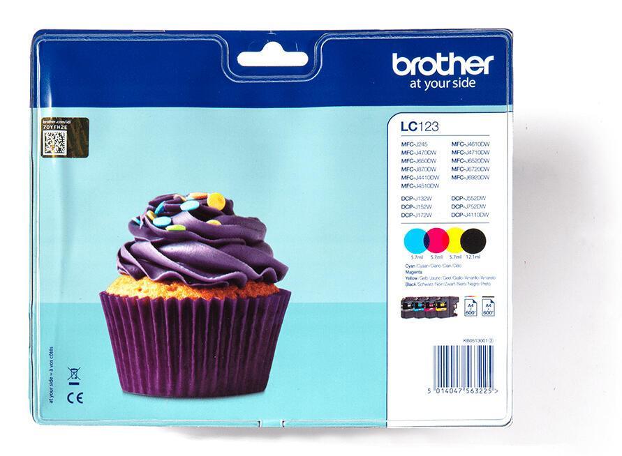 INK Brother LC-123VALBP / 2400 faqe / Multipack - Shumëngjyrësh - 3