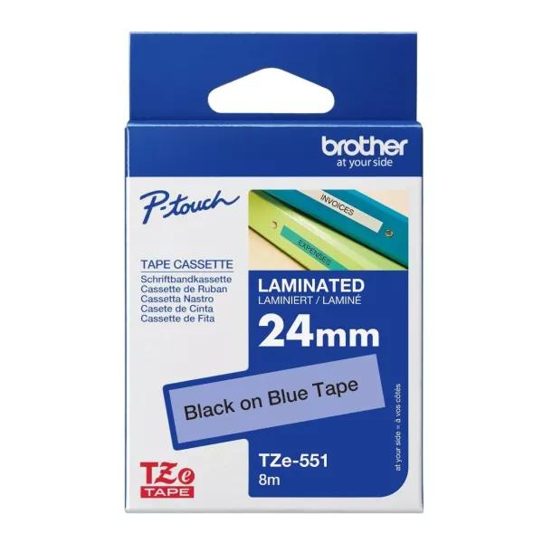 Shirit për Printer 3D Brother Colour Ribbon TZE-551 / TZE551 - Zezë mbi Blu - 1