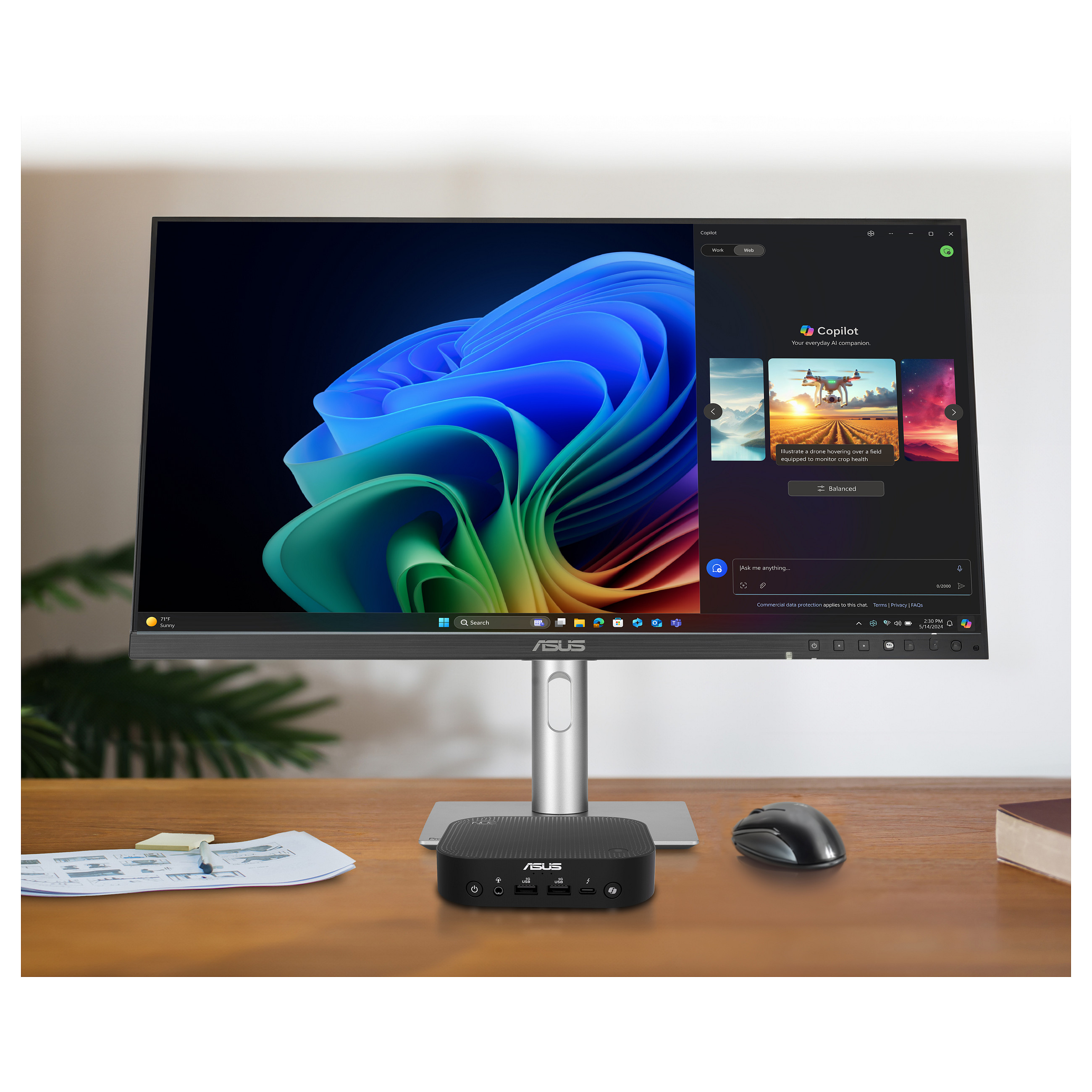 Mini Kompjuter ASUS NUC Gen 14 Pro AI Lunar Canyon / Ultra 7 258V / 32GB / 1TB / Intel Arc Graphics 140V - Zezë - 14