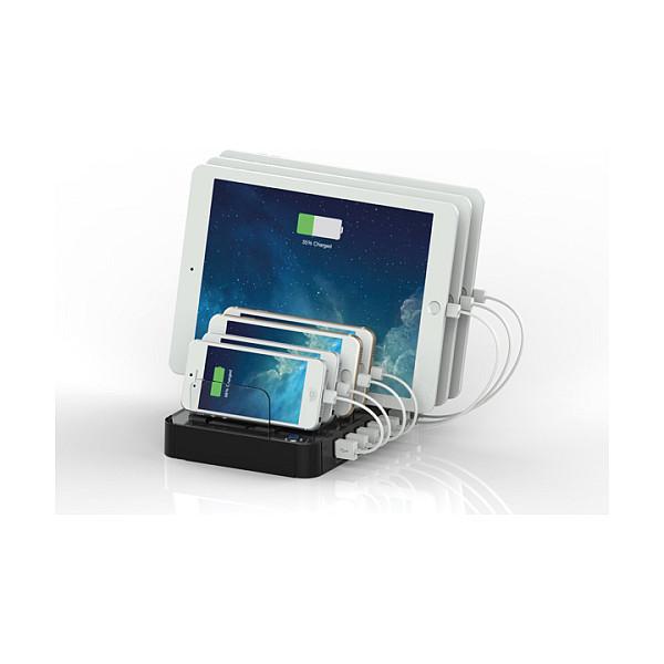 Karikues ROLINE 19.07.1051 / 7x USB-A / 2.4A për portë / Smart Charging / 7-Port Charging Station - Zezë - 2