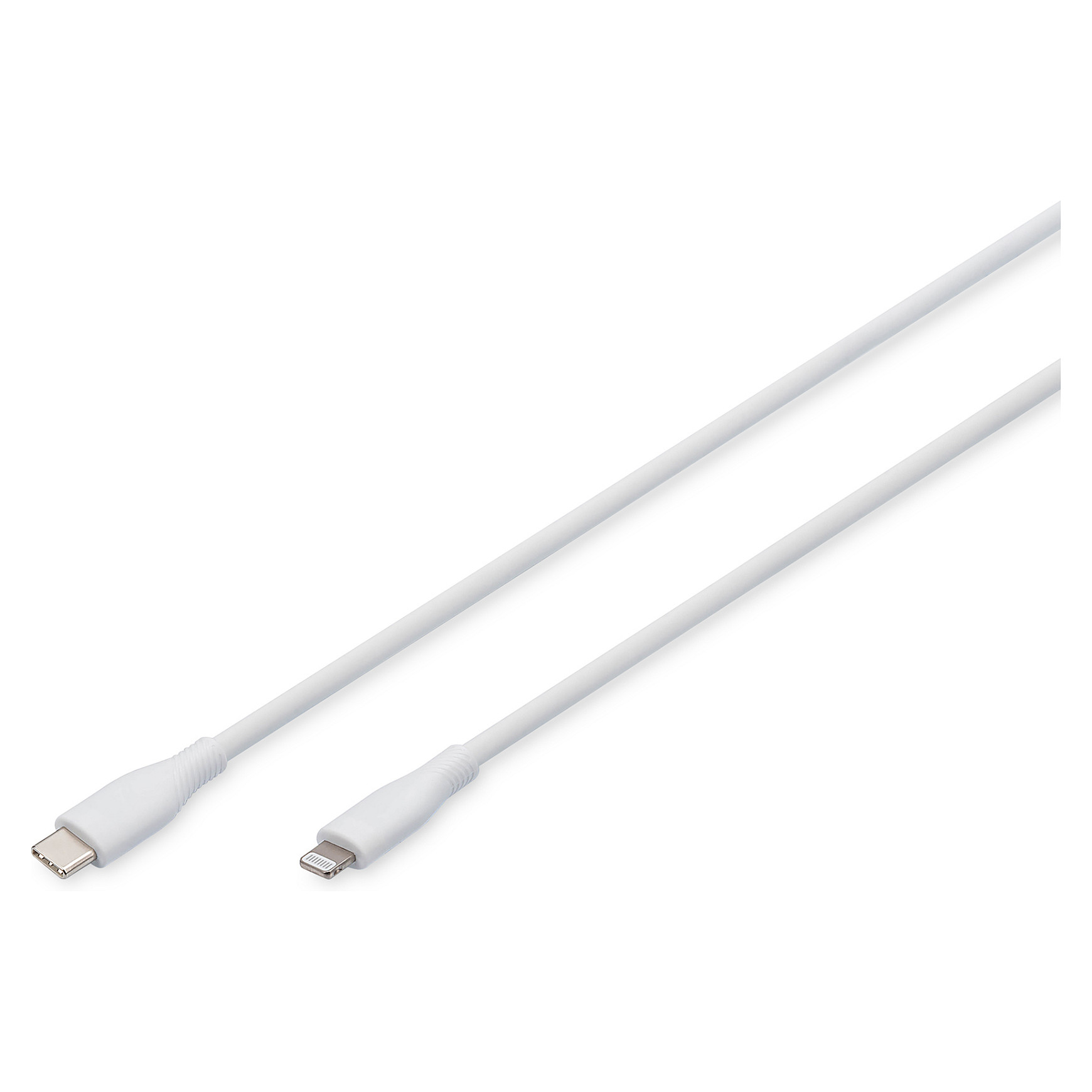 Kabllo USB DIGITUS USB 2.0 Type‑C → Lightning Silicone / 0.5 m – Bardhë - 1