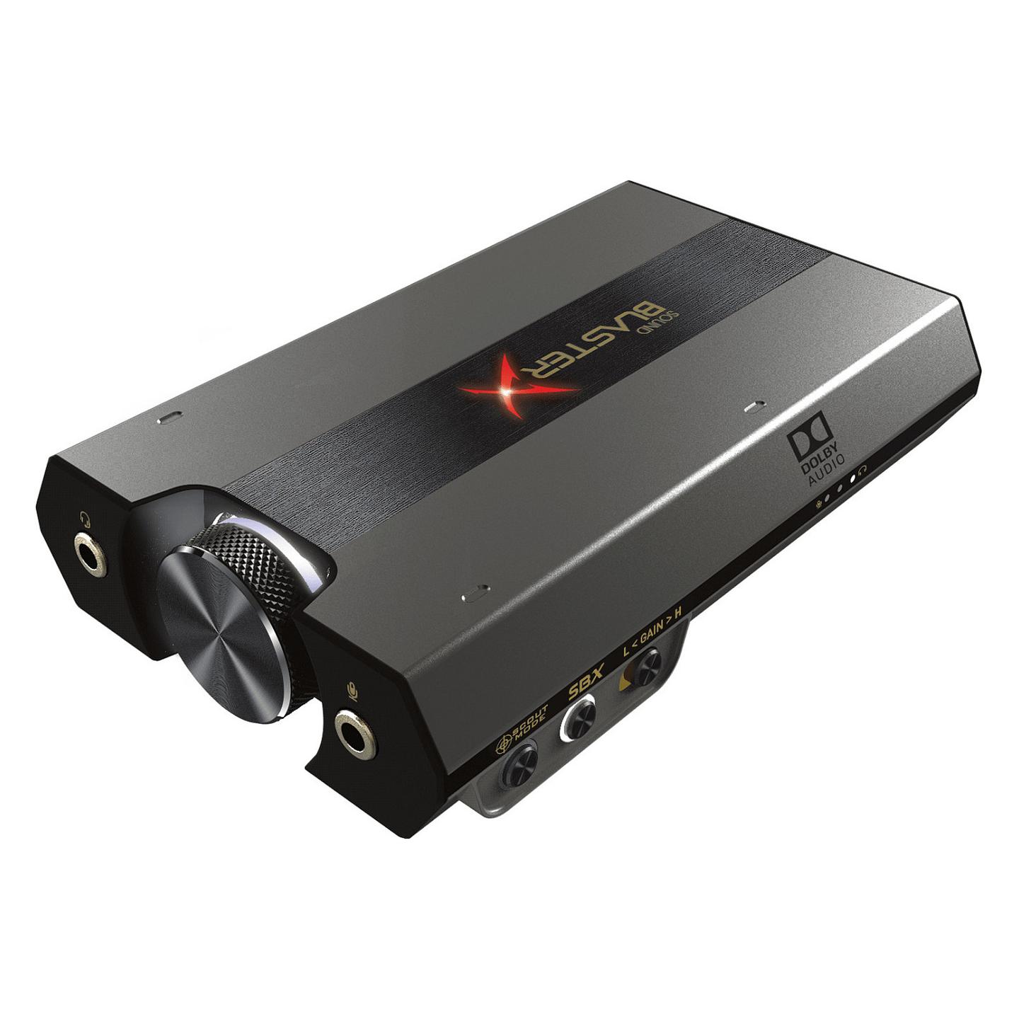 Kartelë zanore e jashtme Creative Sound BlasterX G6, USB, DAC 32-bit/384 kHz, SNR 130 dB, Dolby Digital, surround virtual 7.1 - Zezë