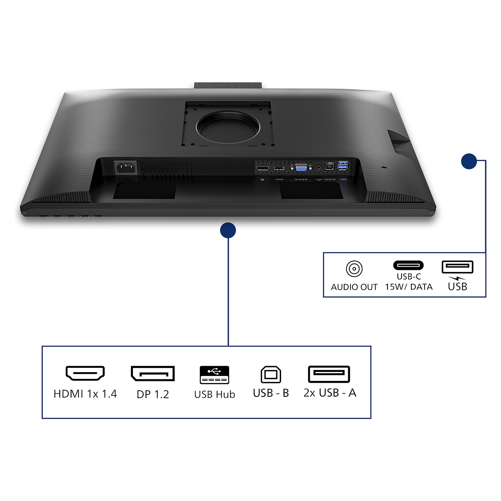 Monitor Philips 3000 Series 24B2N3200JH/00 / 23.8" / Full HD IPS / 120Hz / 4ms / USB Hub+Speakers - Zezë - 4
