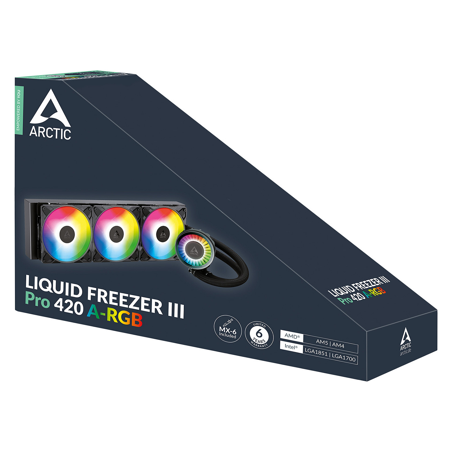 Ftohës për procesor ARCTIC Liquid Freezer III Pro 420 A-RGB / 420mm / AIO / ARGB - Zezë - 6