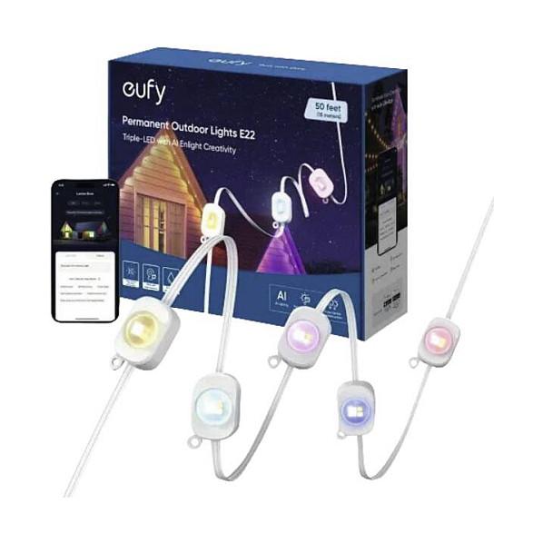 Drita të Mençura eufy Permanent Outdoor Light, 15m, Multicolour, AC, Montim Fleksibil