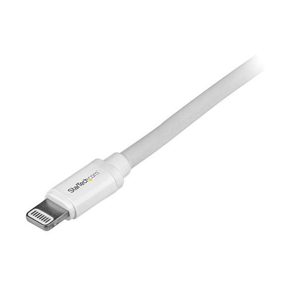 Kabllo USB StarTech.com USBLT2MW, USB-A në Lightning, 2 m, USB 2.0, 480 Mbps, MFi - Bardhë - 3