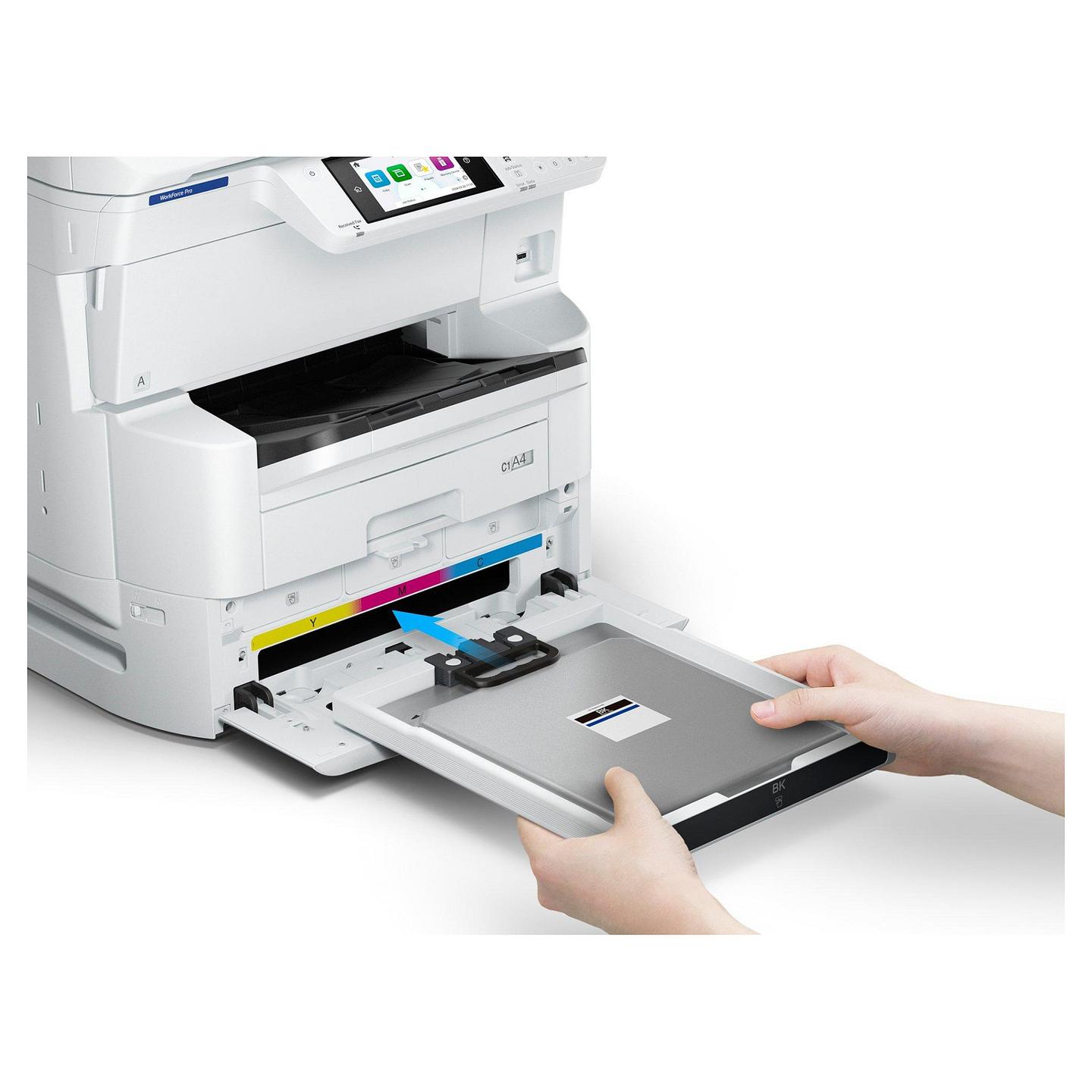 Printer Multifunksional Epson WorkForce Pro EM-C8100RDWF, A3+, Inkjet, Wi-Fi, Printim, Skanim, Kopjim, Faks - Bardhë  - 4