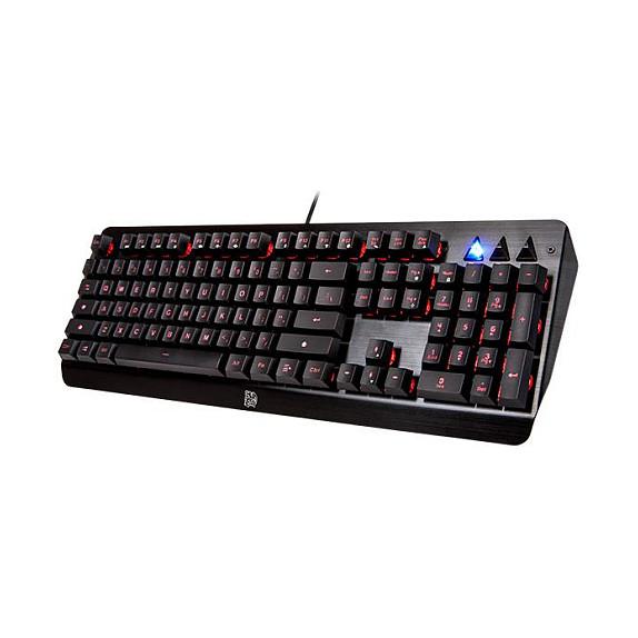 Tastierë Gaming Thermaltake Challenger Edge / KB-CHE-MBBLGR-01 / Wired USB / Full-Size / Membrane / Floating Keycaps / RGB – Zezë