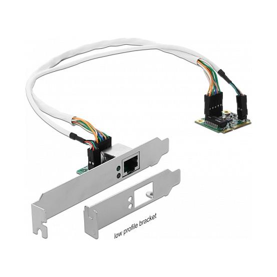 Karta të Rrjetit Delock 95265 / Mini PCIe 1.1 / 1x Gigabit LAN RJ45 / 1000Mbps / Realtek RTL8111H / Low Profile - 1
